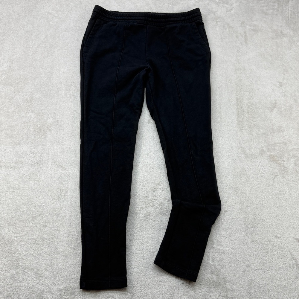 T by Alexander Wang Jogger Pants Womens M Black Seamed Cotton Luxury Sweatpants